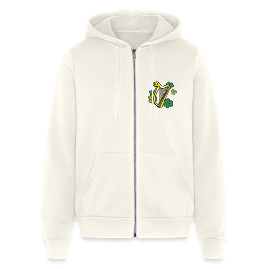 SIE CAPS "IRISH HARP" Bella + Canvas Unisex Full Zip Hoodie - vintage white