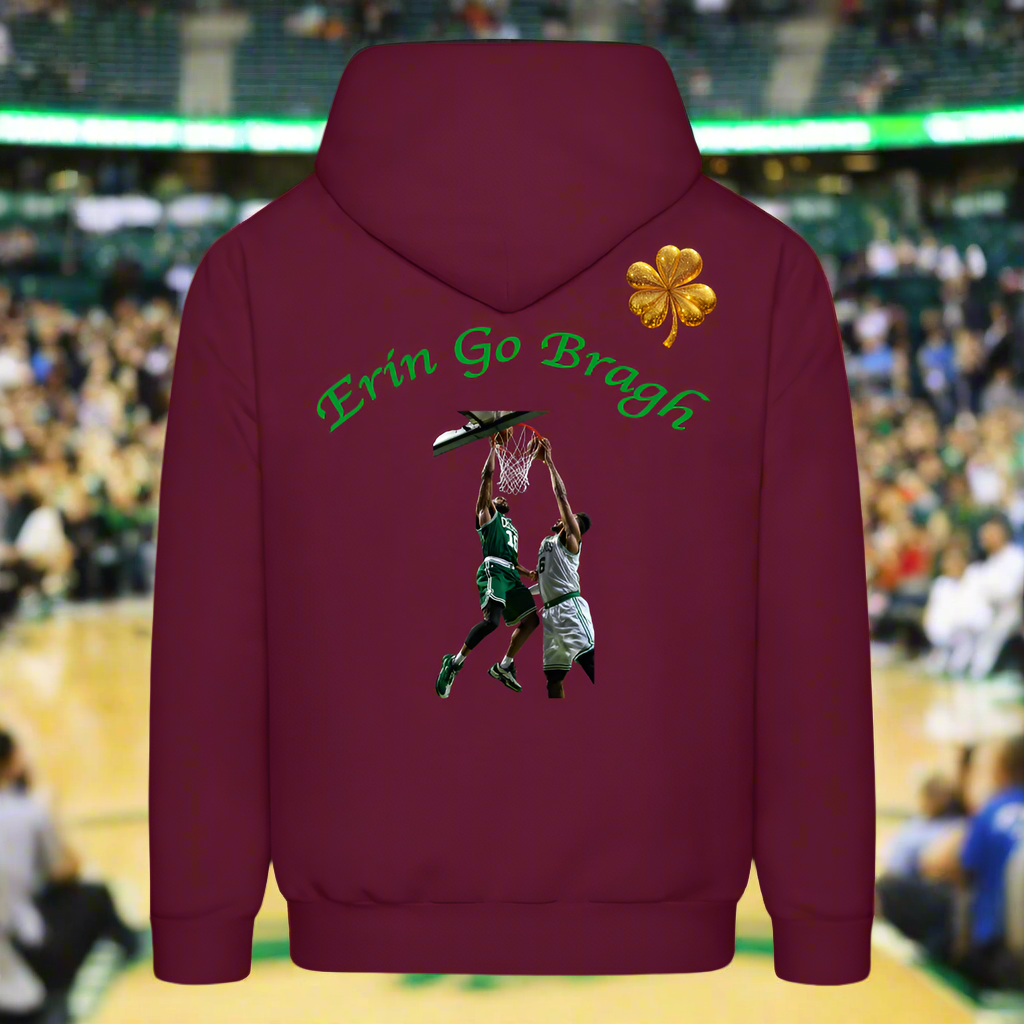 ERIN GO BRAGH DOUBLE GOLD Men's Hoodie - burgundy