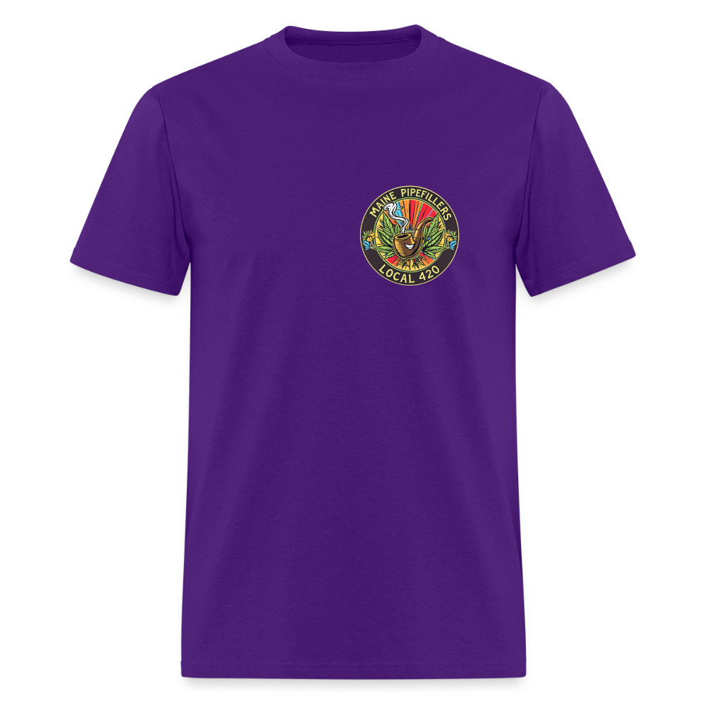 MAINE PIPEFILLERS LOCAL 420 Men's T-Shirt - purple