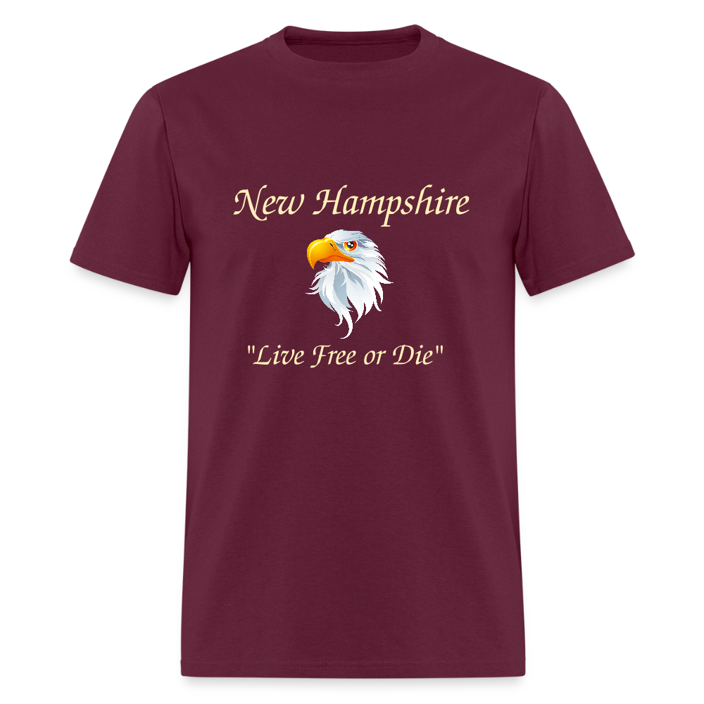 NH Live Free or Die Unisex Classic T-Shirt - burgundy