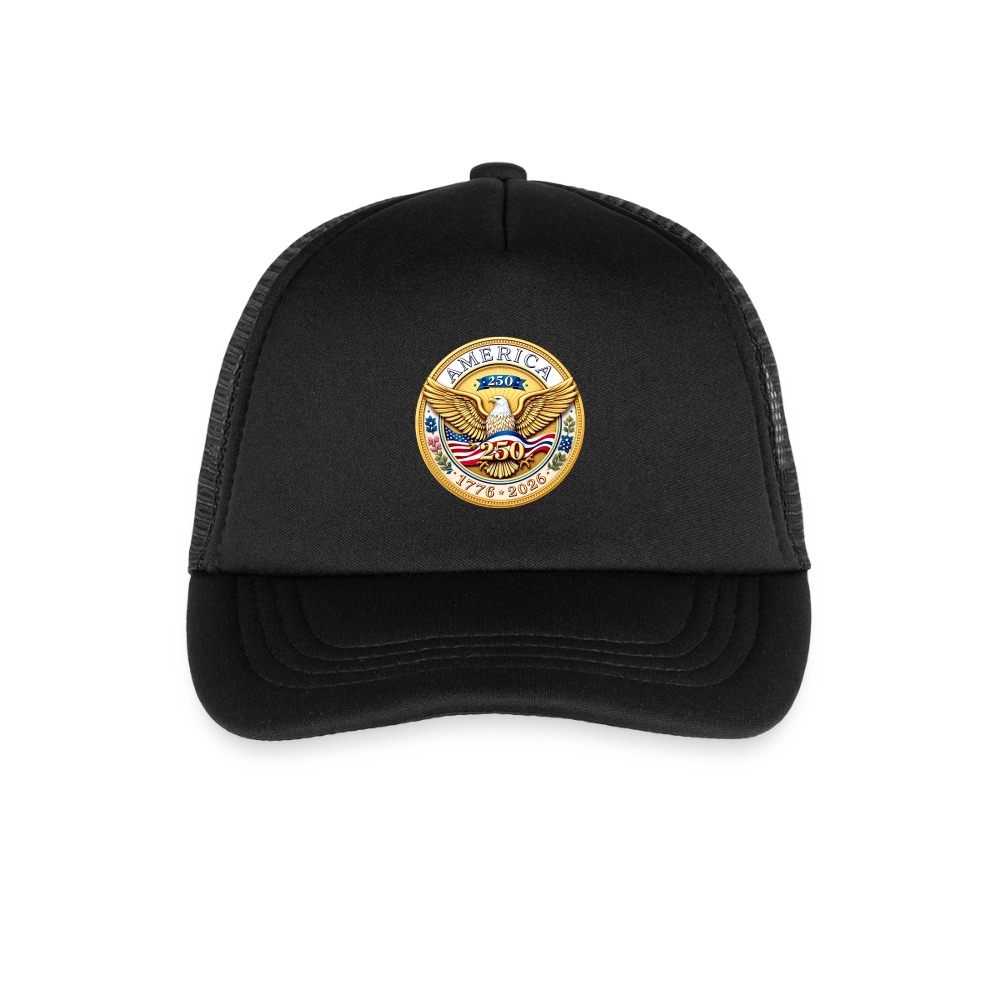 AMERICA 250 Kid's Trucker Cap - black