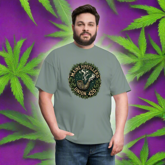 MAINE PIPEFILLERS UNION 420 TEE - sage