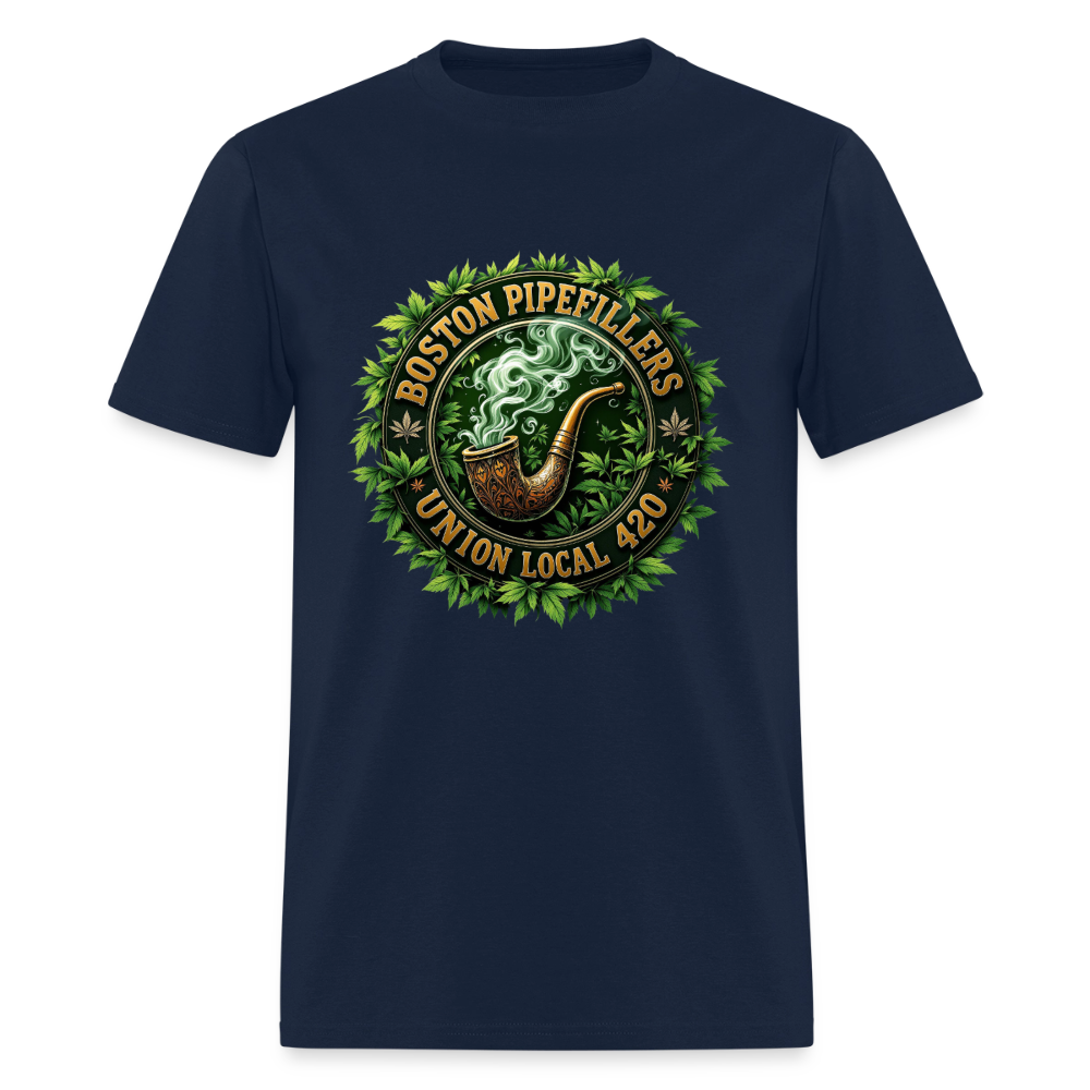 BOSTON PIPEFILLERS LOCAL 420 Men's T-Shirt - navy
