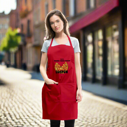 SIE CAPS "WICKED PISSAH PIZZAH PARLAH" BOSTON Adjustable Apron - red