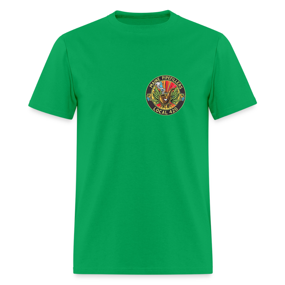 MAINE PIPEFILLERS LOCAL 420 Men's T-Shirt - bright green