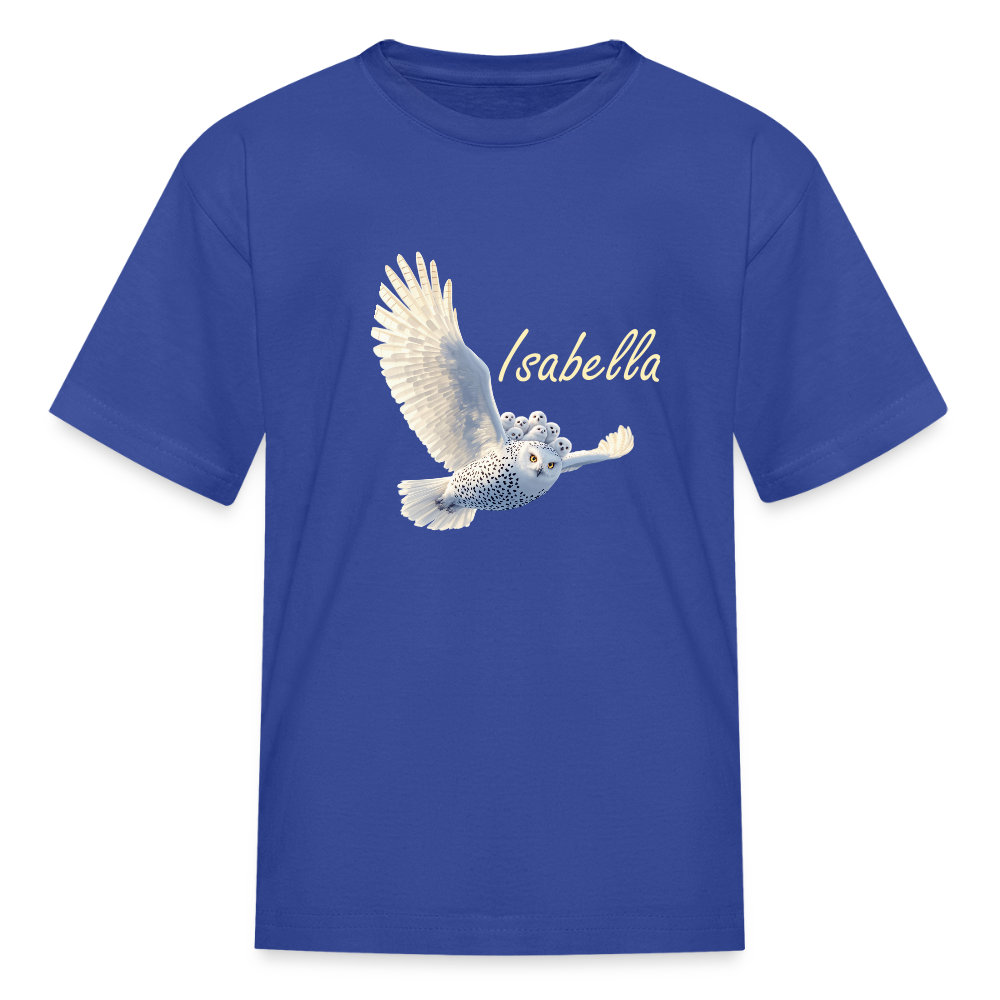 Isabella Snow Owl Kids' T-Shirt - royal blue