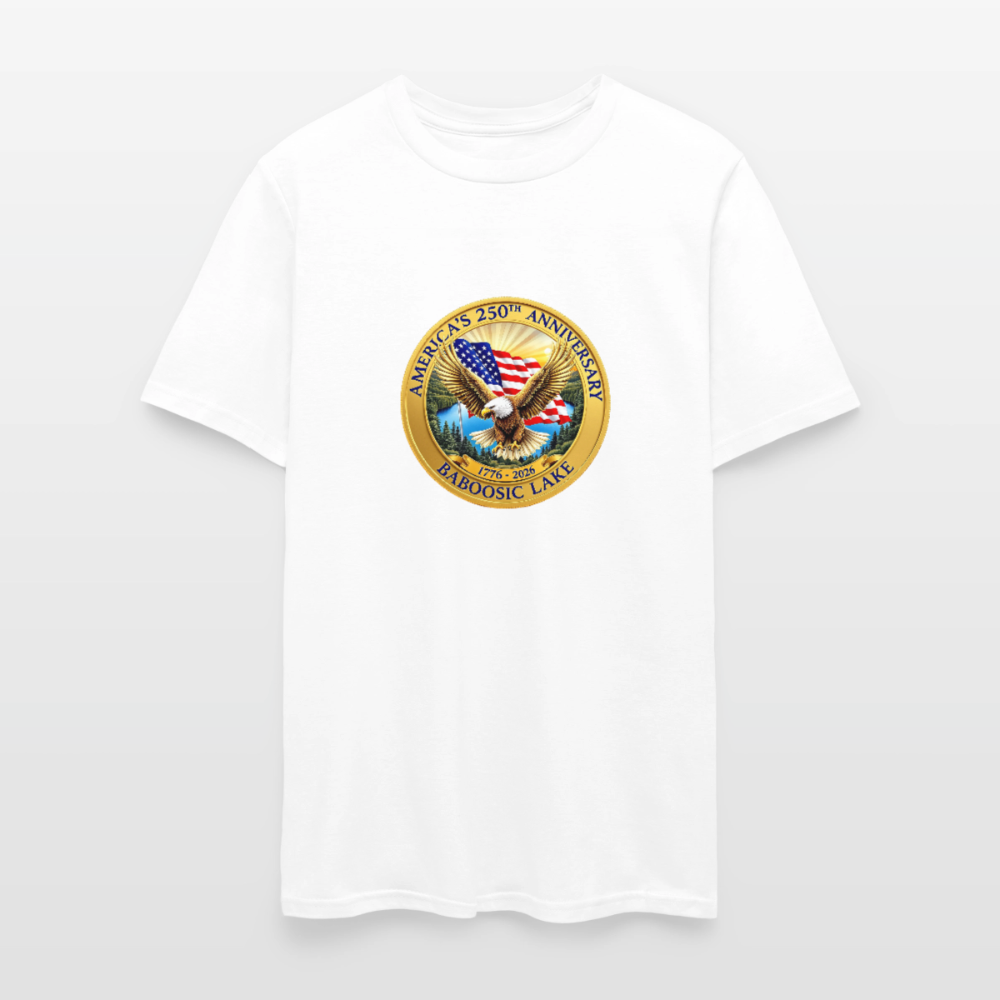 AMERICA 250 AMHERST Men's T-Shirt | GILDAN 5000 - white