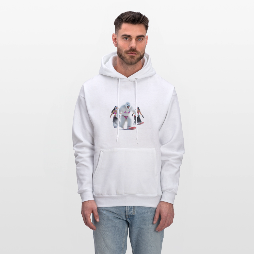 Bikini Abominable & Nuns Snowboarders Men's Hoodie - white