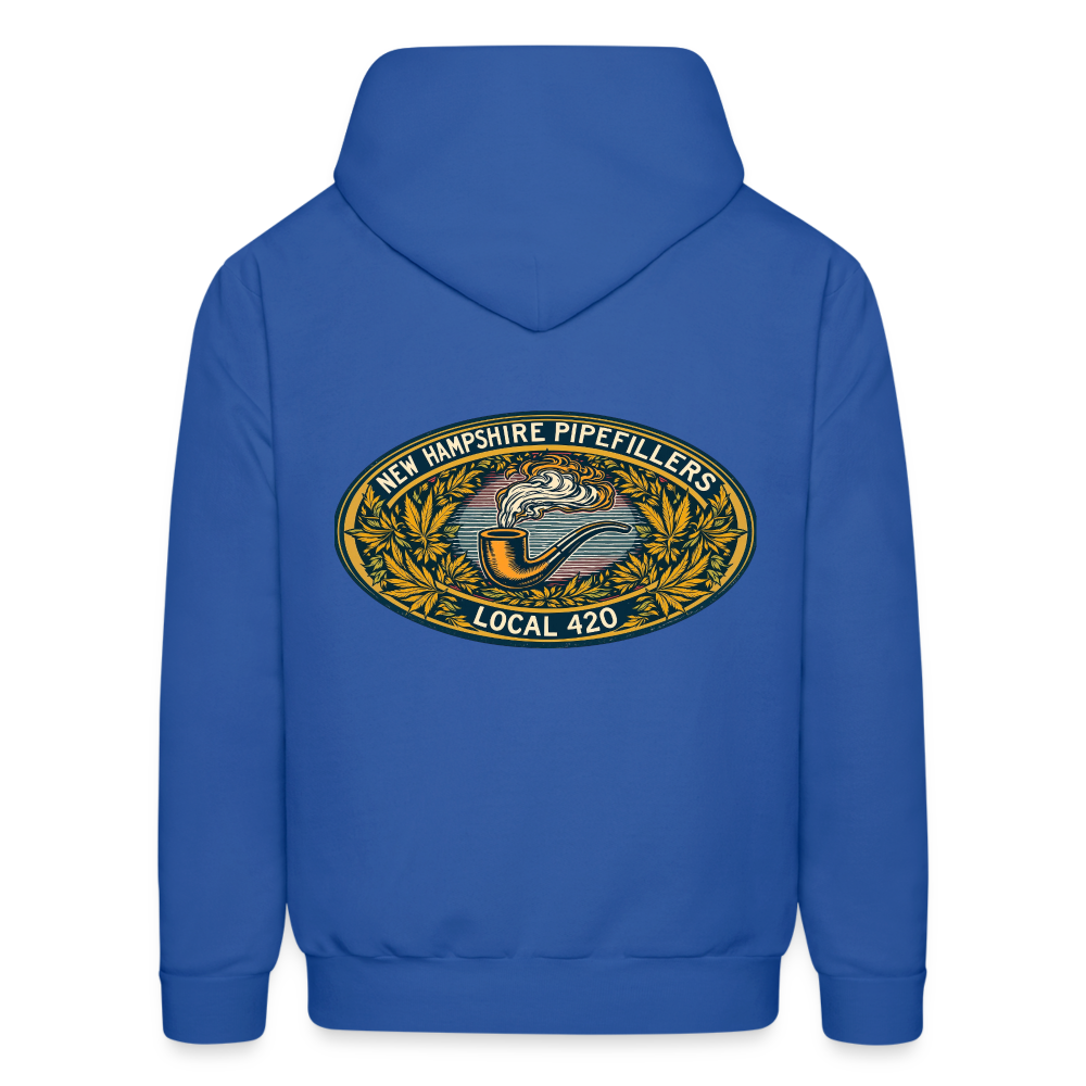 NEW HAMPSHIRE PIPEFILLERS UNION LOCAL 420 Hoodie 2 - royal blue