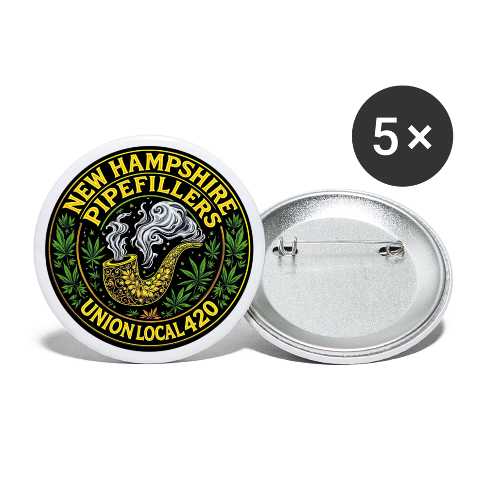 NH 420 Buttons small 1'' (5-pack) - white
