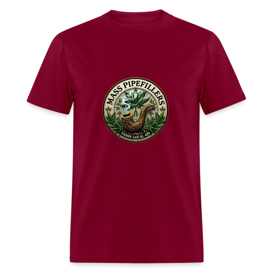 THE ORIGINAL MASS PIPEFILLERS UNION LOCAL 420 Unisex Classic T-Shirt - burgundy