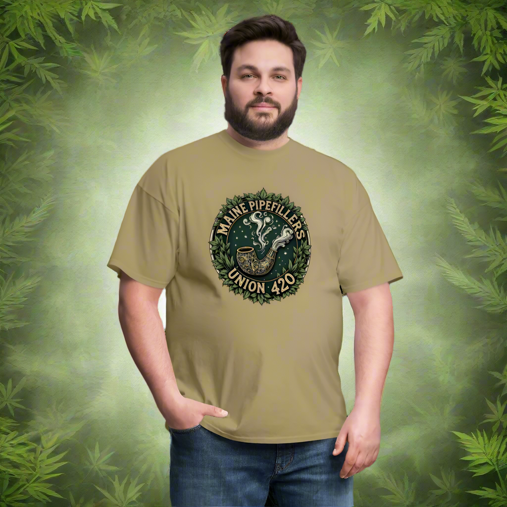 MAINE PIPEFILLERS UNION 420 TEE - khaki