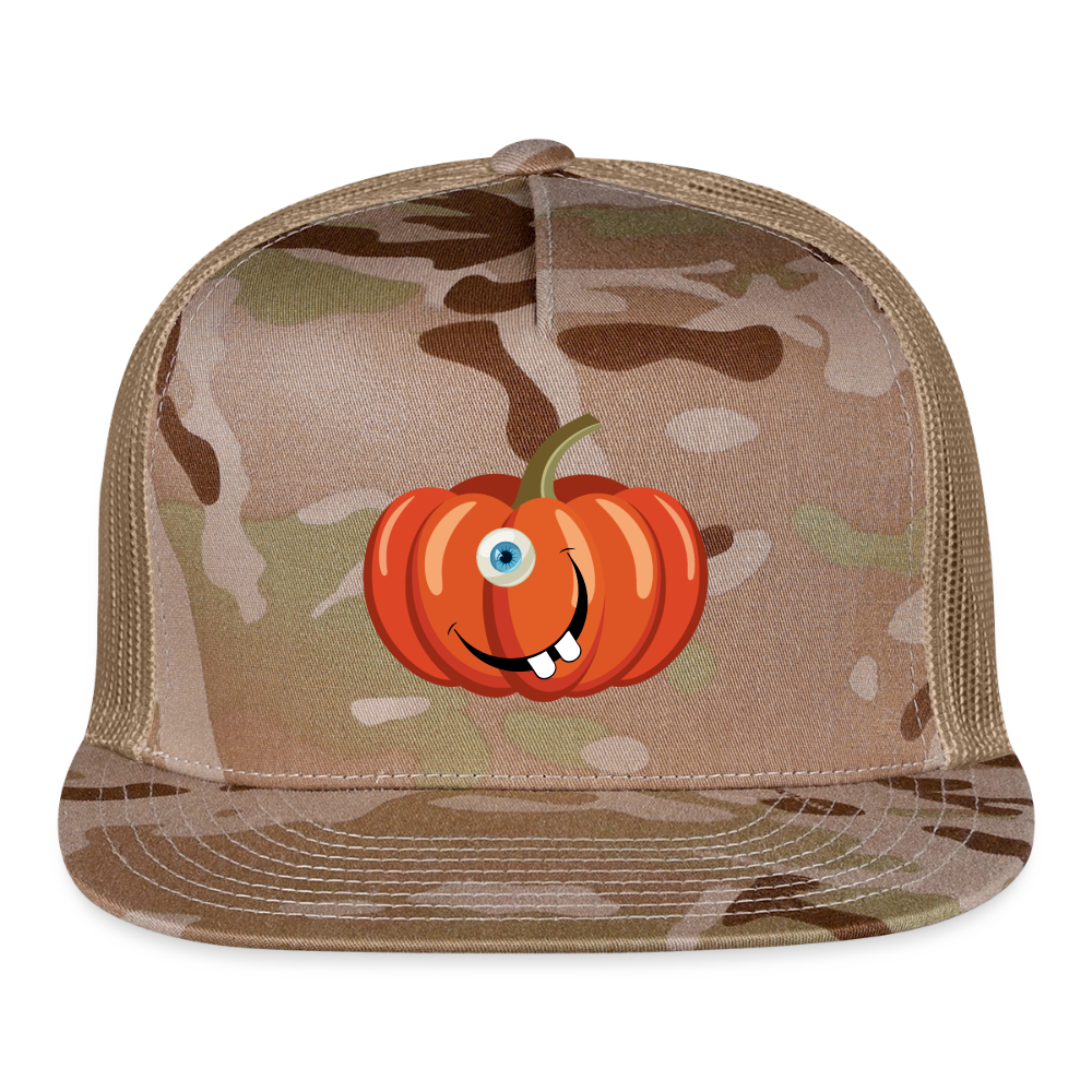 SIE CAPS WHATEVER CHUCKS YOUR PUMPKIN Trucker Cap Trucker Cap - MultiCam\tan