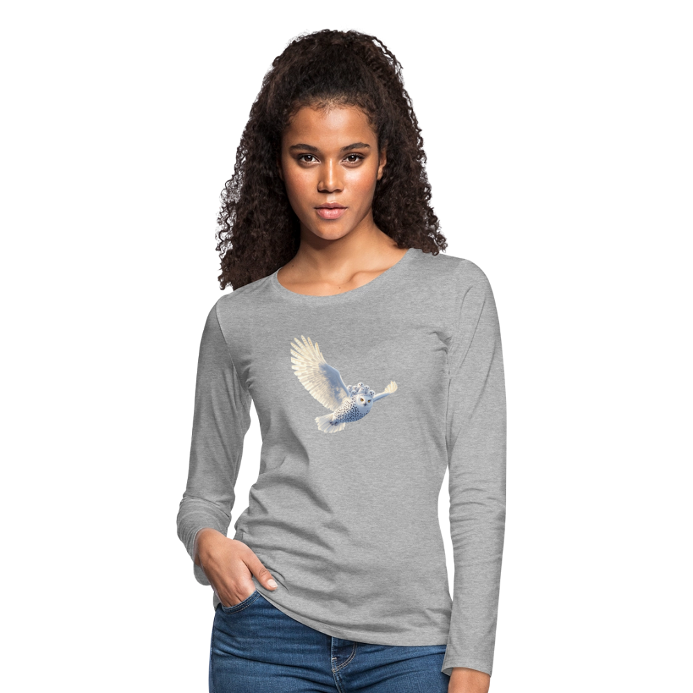 HOOTIE Women's Premium Long Sleeve T-Shirt - heather gray