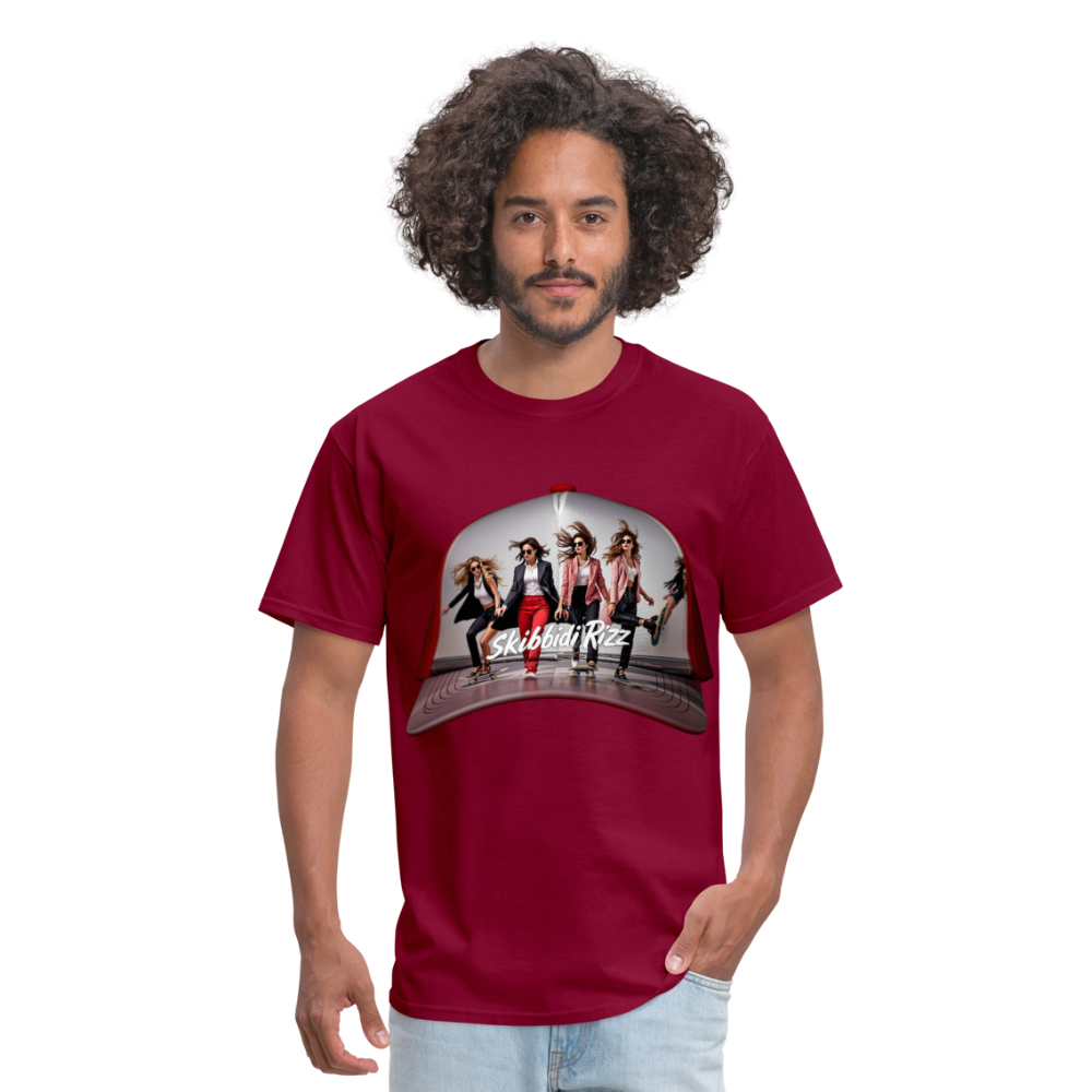 Skibbidi Rizz Authentic Unisex Classic T-Shirt - burgundy