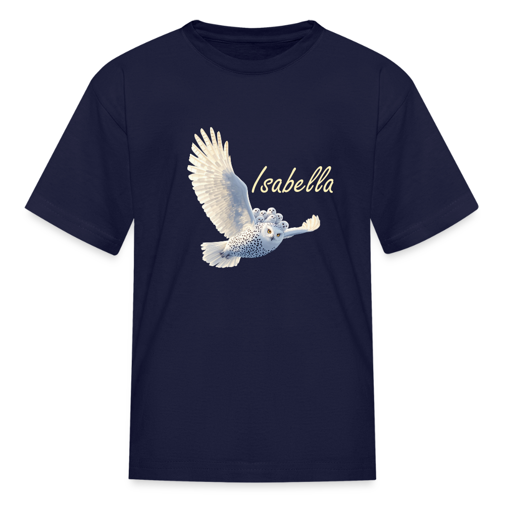Isabella Snow Owl Kids' T-Shirt - navy