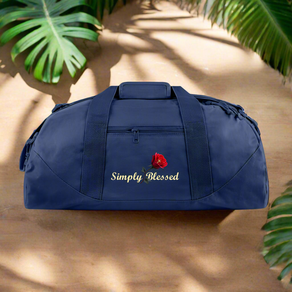 Simply Blessed Gym Sack Recycled Duffel Bag - navy