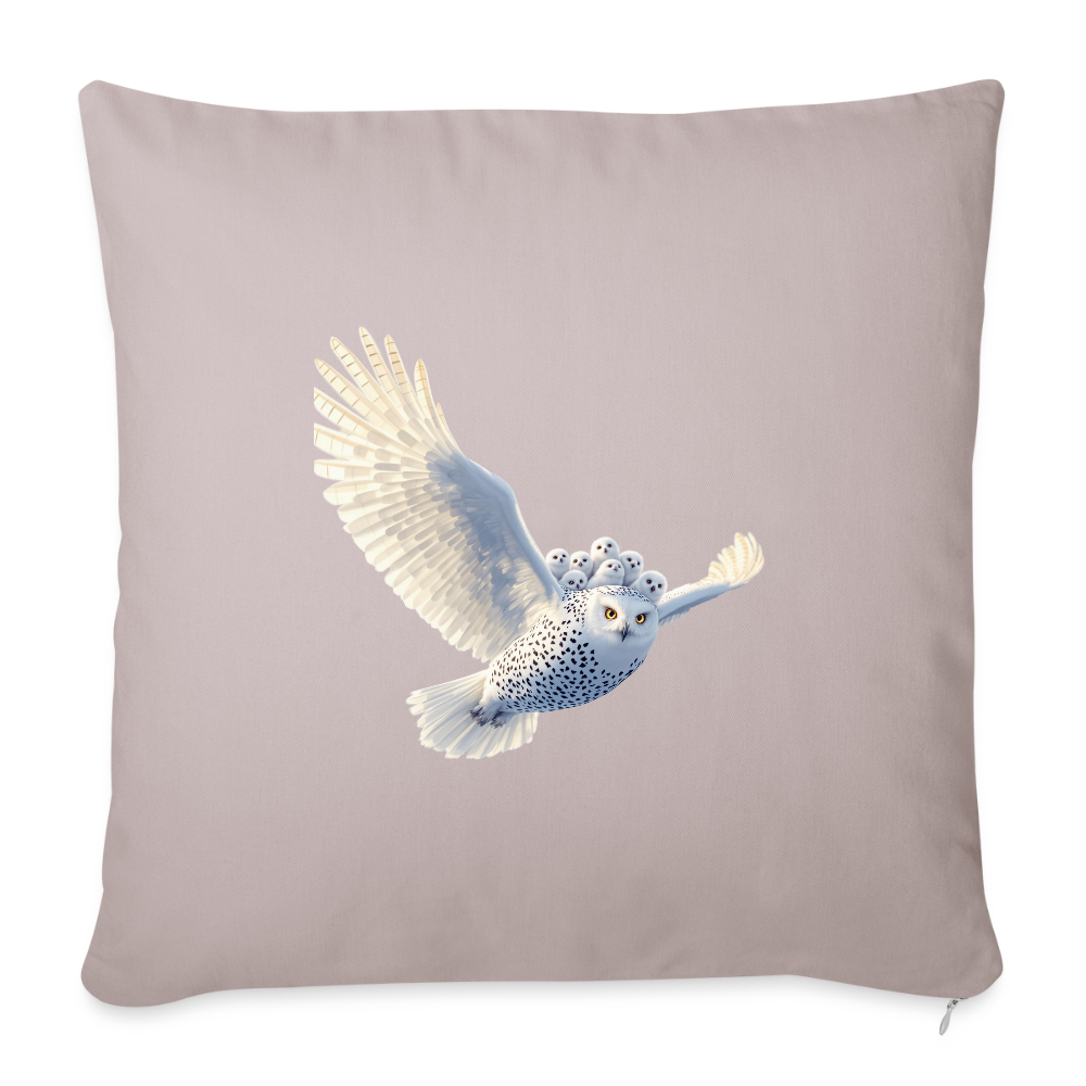 HOOTIE Throw Pillow Cover 18” x 18” - light taupe