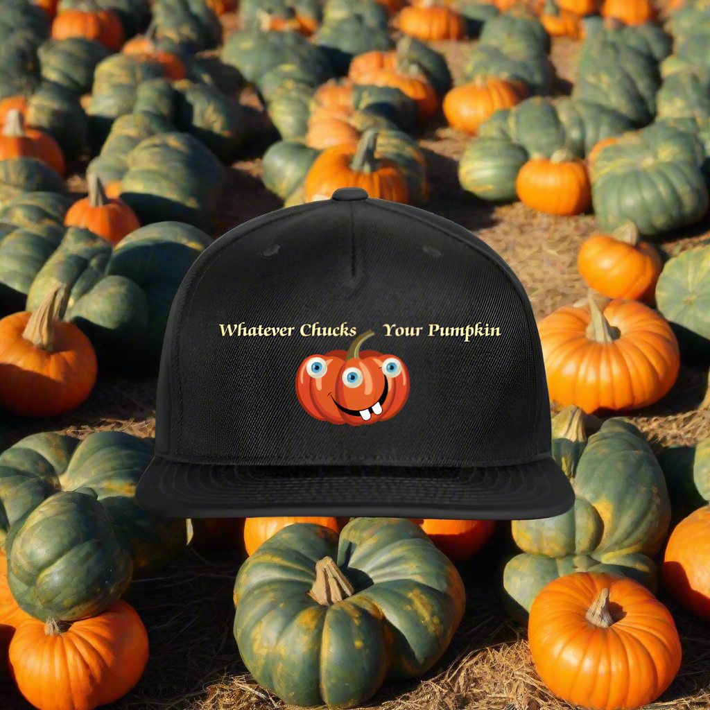 Sie Caps WHATEVER CHUCKS YOUR PUMPKIN Original Snapback Baseball Cap - black