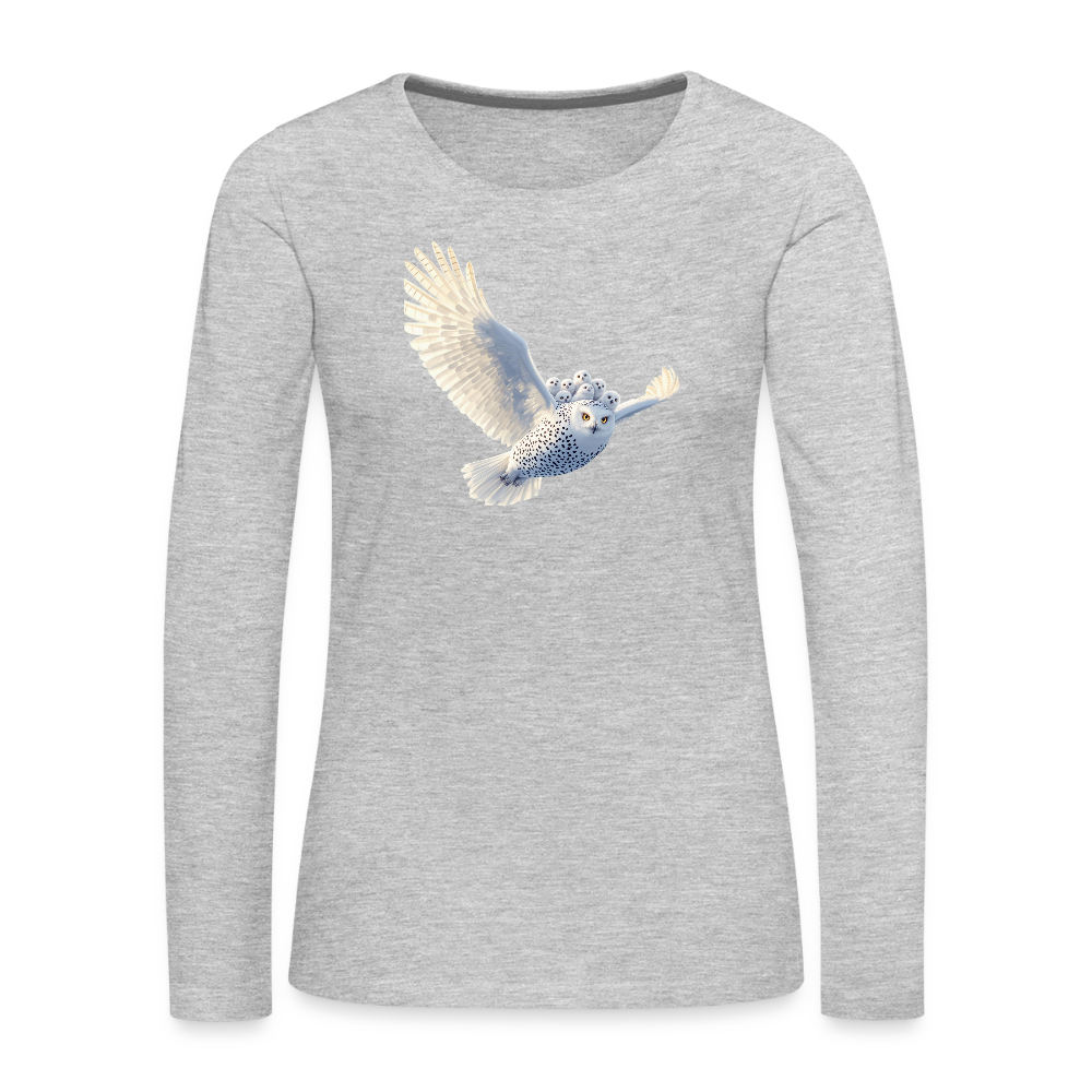 HOOTIE Women's Premium Long Sleeve T-Shirt - heather gray