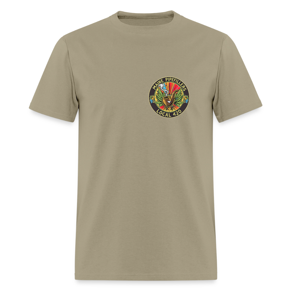 MAINE PIPEFILLERS LOCAL 420 Men's T-Shirt - khaki