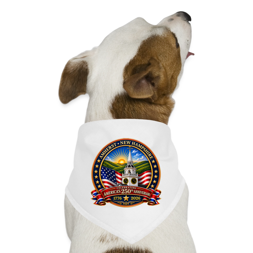 AMHERST 250 Dog Bandana - white