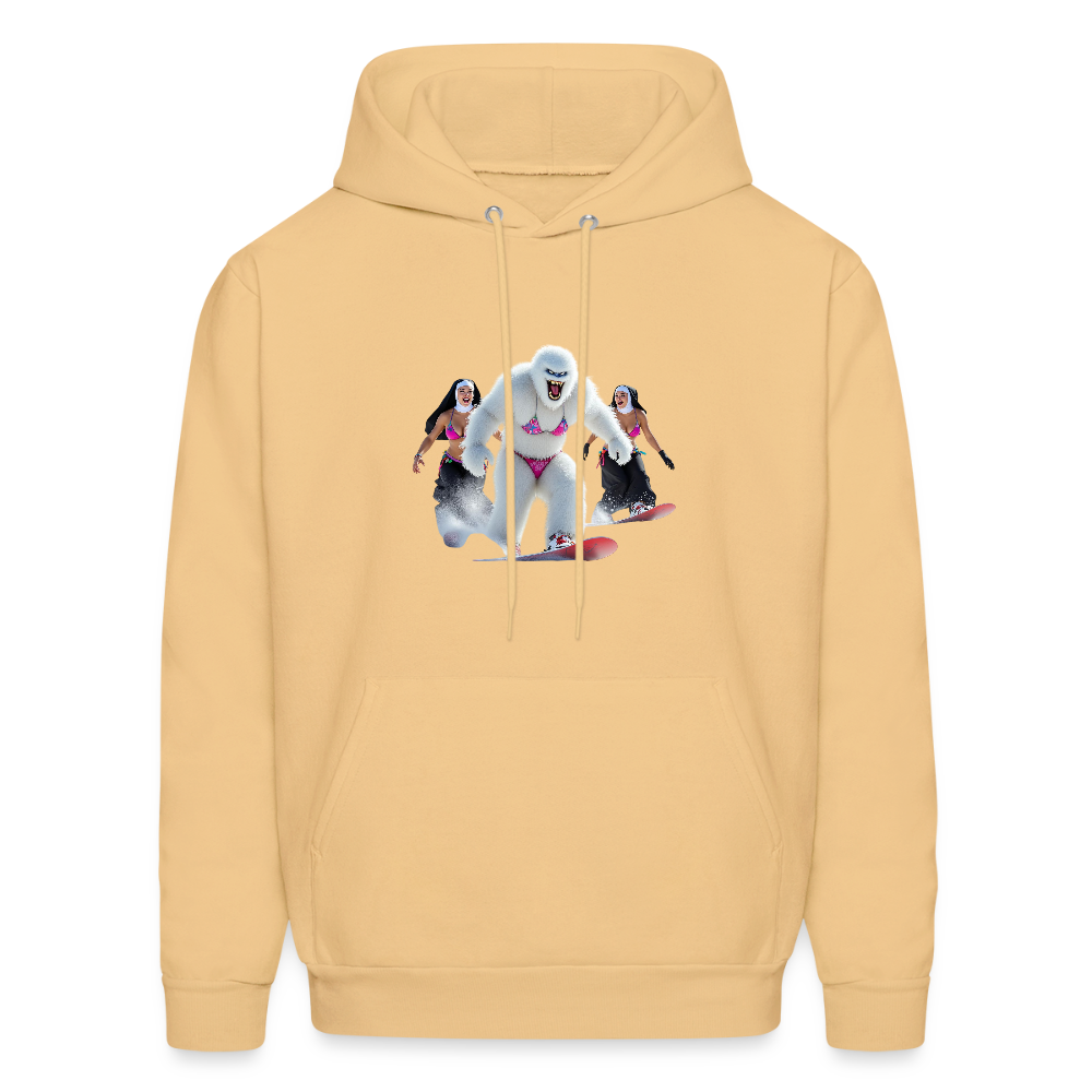 Bikini Abominable & Nuns Snowboarders Men's Hoodie - light gold 