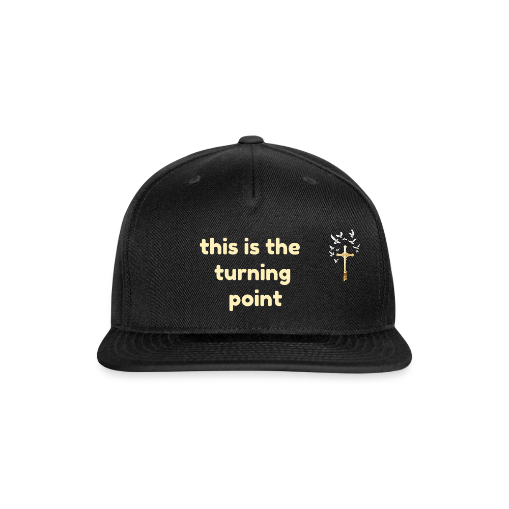 This is the Turning Point Snapback Baseball Cap - black