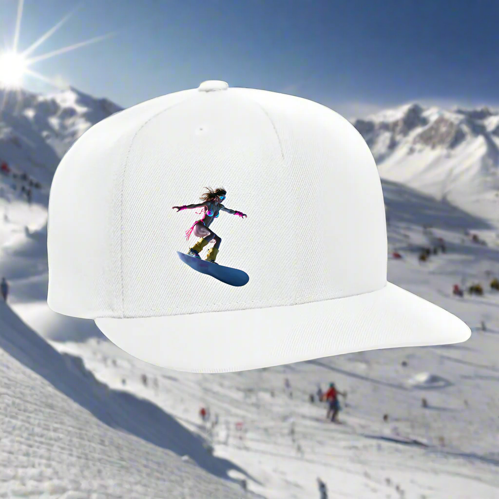 Snow Bunny 3 Authentic Snapback Baseball Cap - white