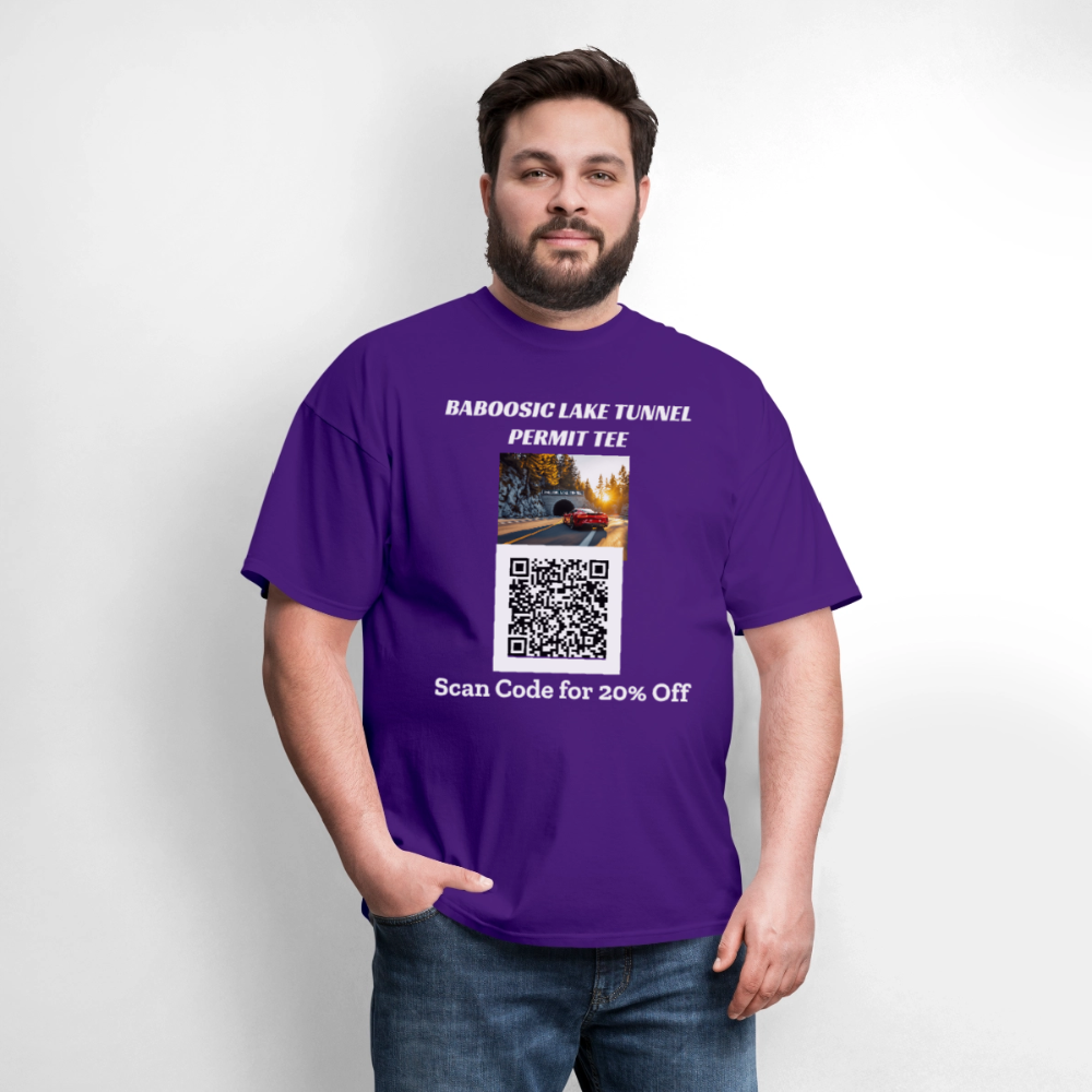 BABOOSIC LAKE TUNNEL PERMIT TEE Unisex Classic T-Shirt - purple