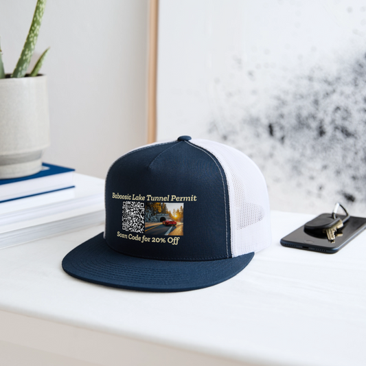 BABOOSIC LAKE TUNNEL PERMIT Trucker Hat - navy/white