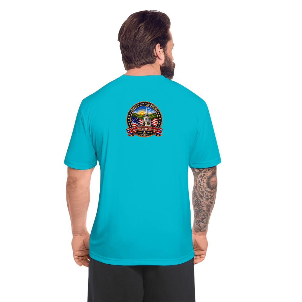 Men’s Moisture Wicking Performance T-Shirt - turquoise