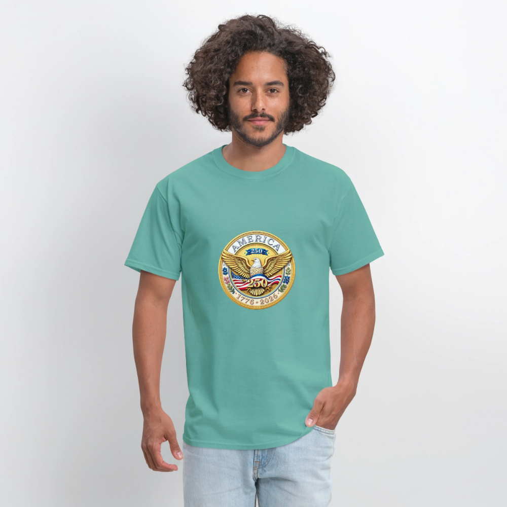 AMERICA 250 Men's T-Shirt - aquatic
