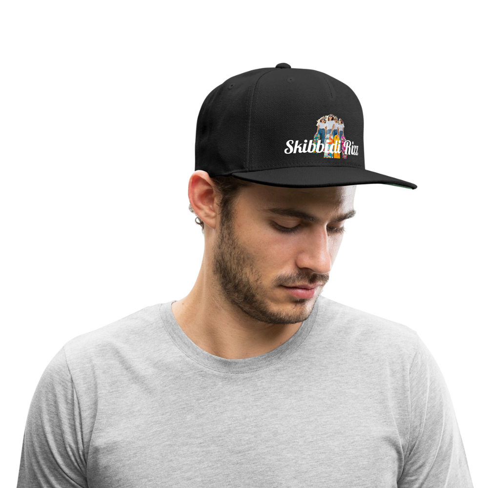 Skibbidi Rizz Authentic Snapback Baseball Cap - black