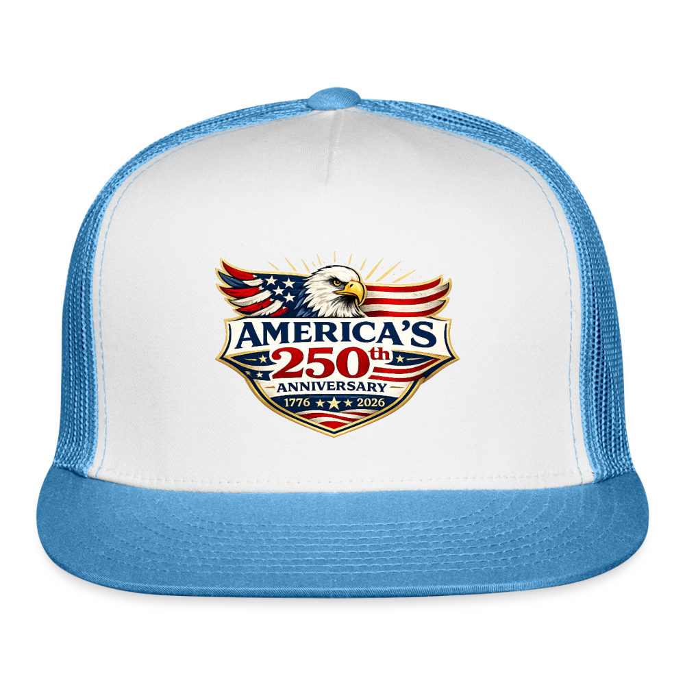 AMERICA'S 250th ANNIVERSARY Trucker Hat - white/blue