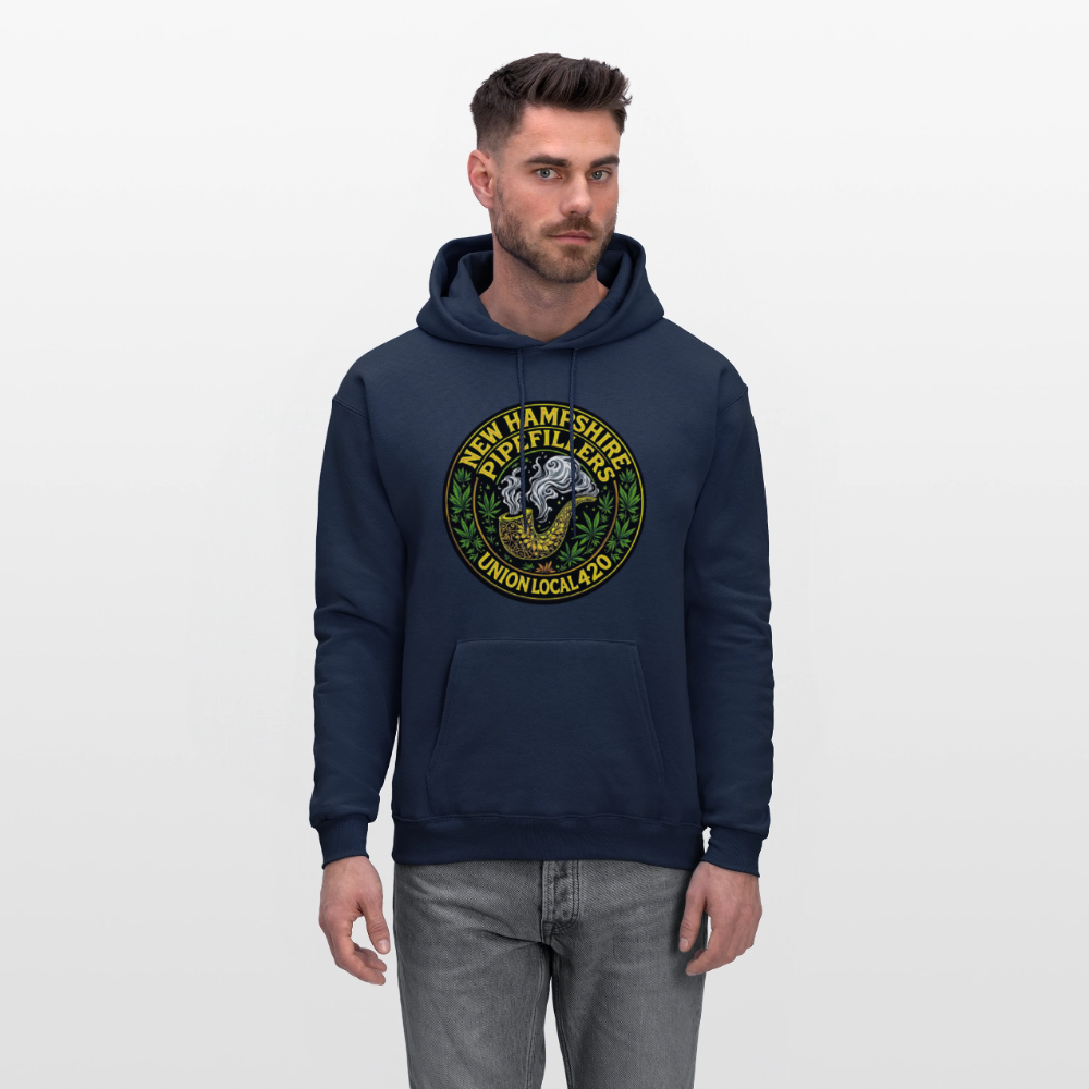 THE ORIGINAL NEW HAMPSHIRE PIPEFILLERS UNION LOCAL 420 Hanes Men's Hoodie - navy