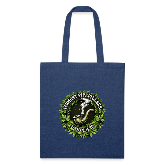 THE ORIGINAL VERMONT PIPEFILLERS UNION 420 Recycled Tote Bag - heather navy