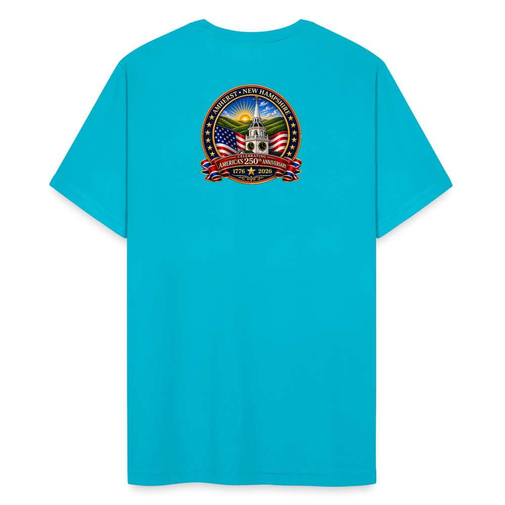 Men’s Moisture Wicking Performance T-Shirt - turquoise