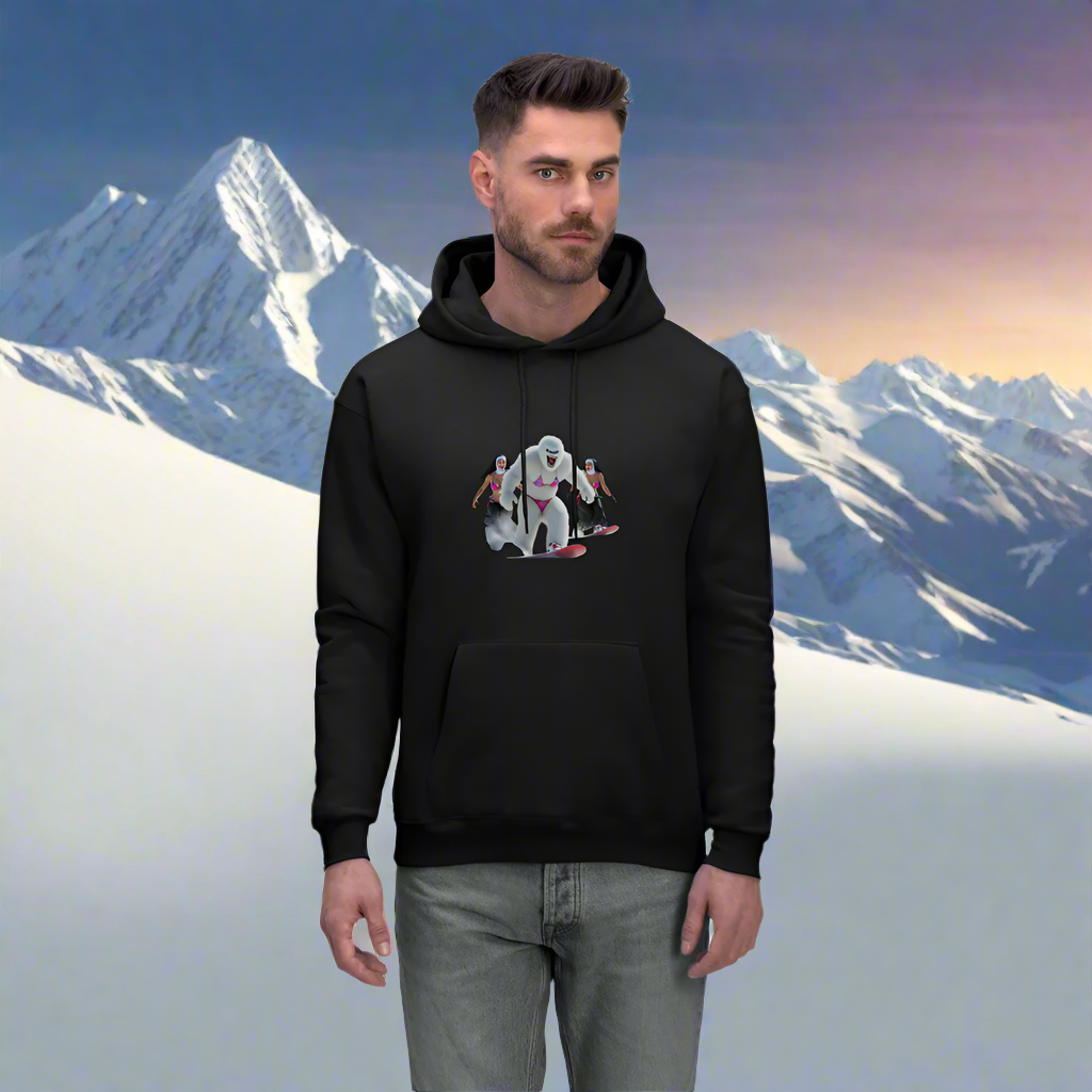 Bikini Abominable & Nuns Snowboarders Men's Hoodie - black