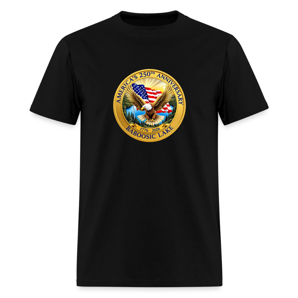 AMERICA 250 AMHERST Men's T-Shirt | GILDAN 5000 - black