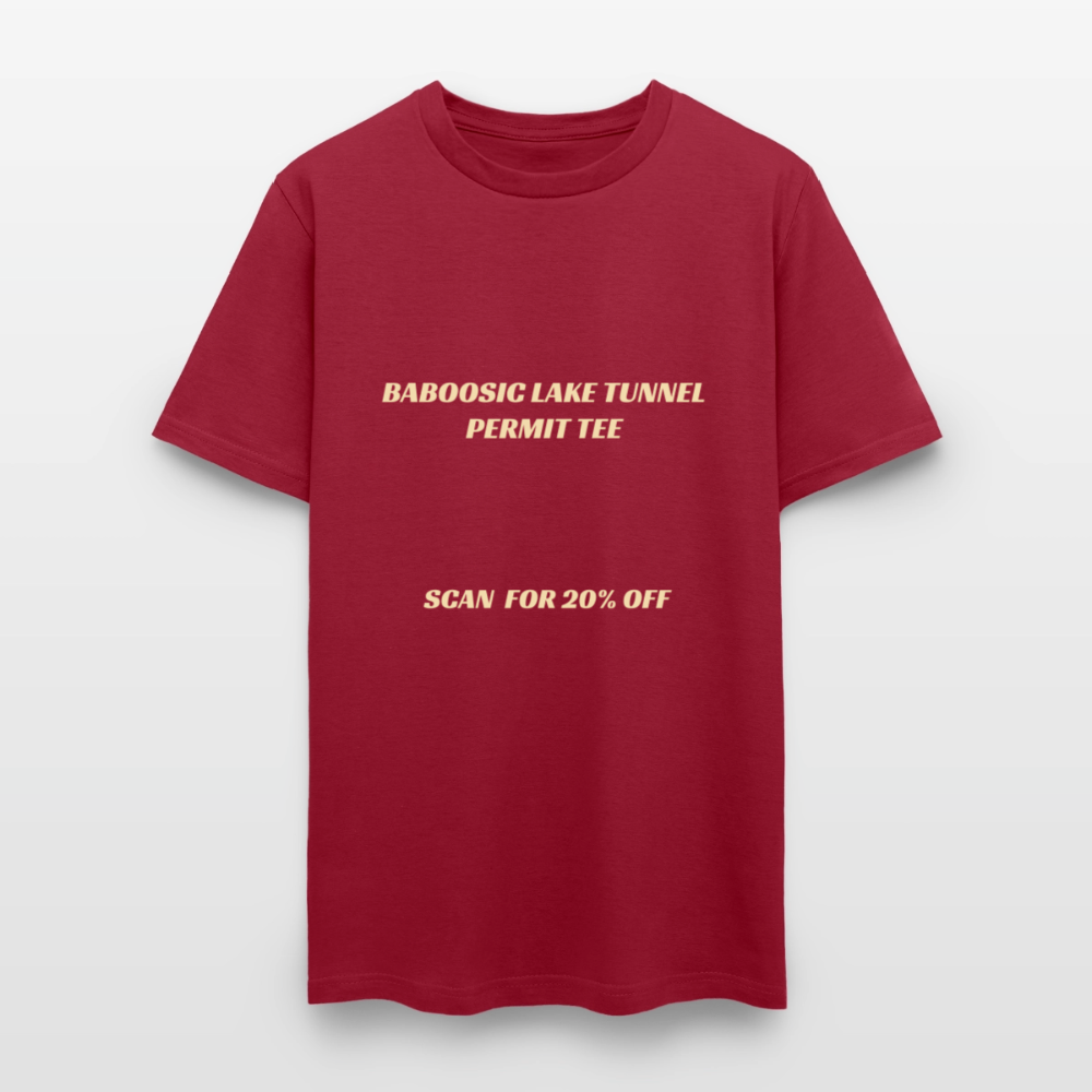 BABOOSIC LAKE TUNNEL PERMIT TEE Unisex Classic T-Shirt Unisex Classic T-Shirt - dark red