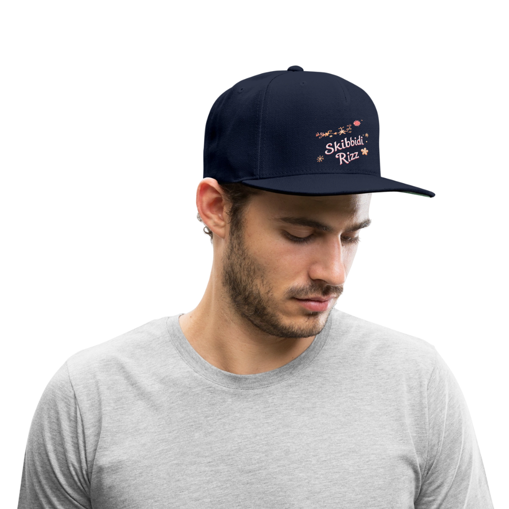 Skibbidi Rizz Authentic 4 Snapback Baseball Cap - navy