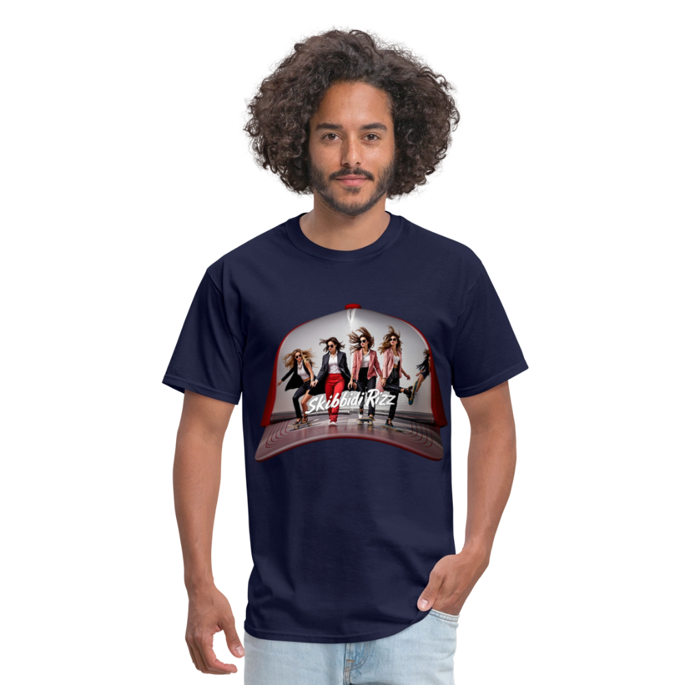 Skibbidi Rizz Authentic Unisex Classic T-Shirt - navy