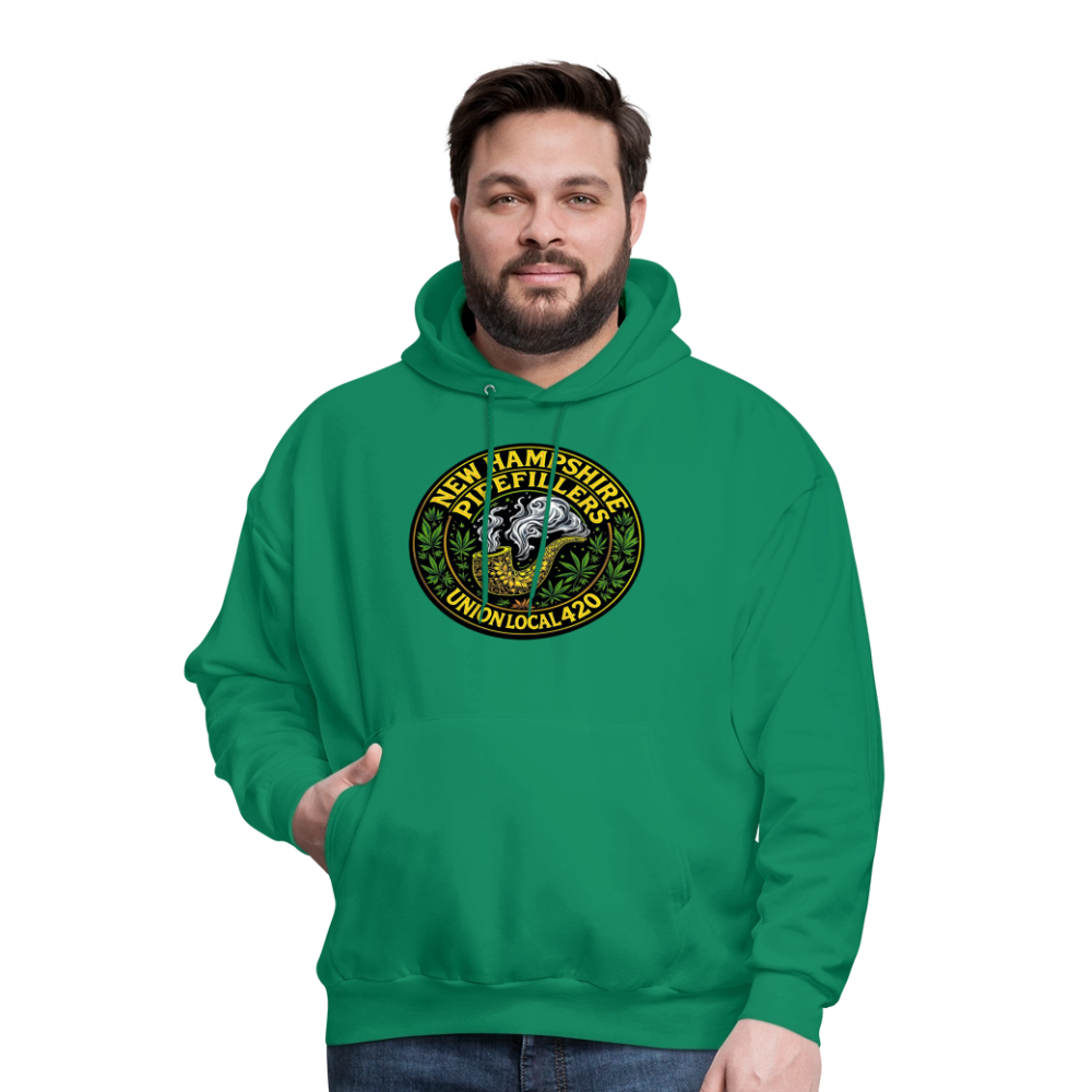 THE ORIGINAL NEW HAMPSHIRE PIPEFILLERS UNION LOCAL 420 Hanes Men's Hoodie - kelly green