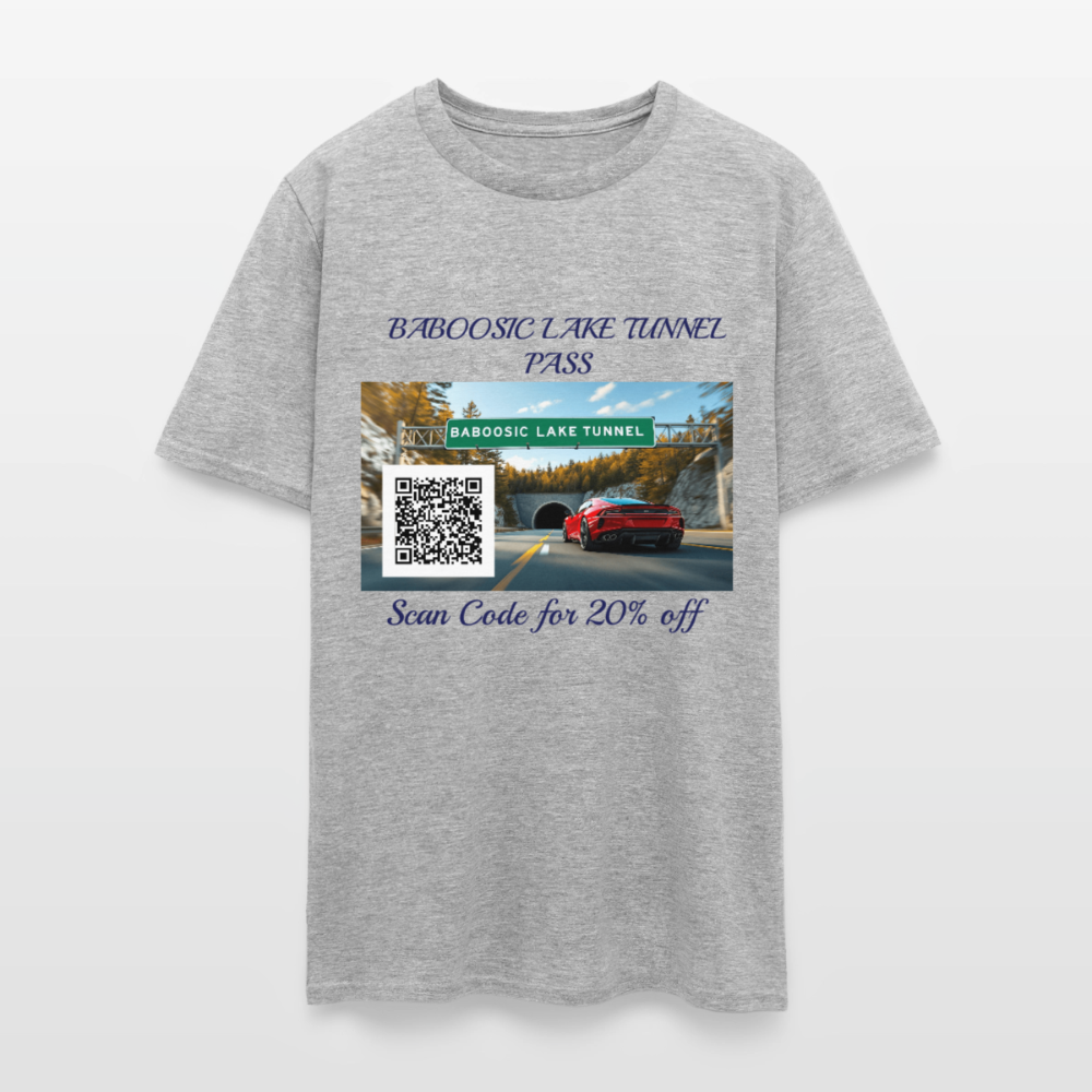 BABOOSIC LAKE TUNNEL PASS TEE - heather gray