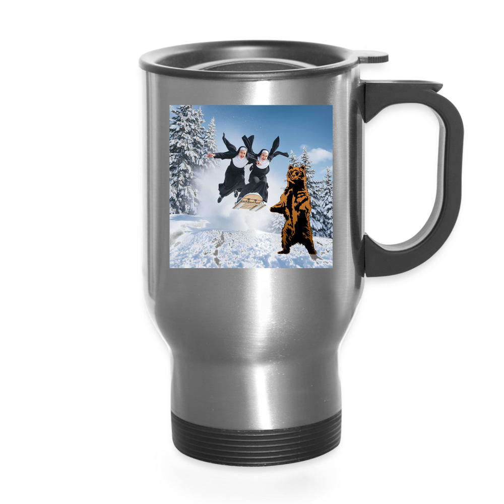 Flying Nuns Travel Mug - silver