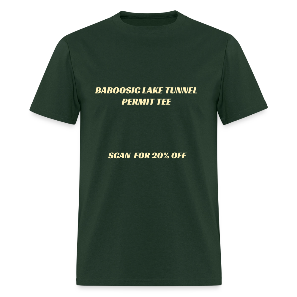 BABOOSIC LAKE TUNNEL PERMIT TEE Unisex Classic T-Shirt Unisex Classic T-Shirt - forest green