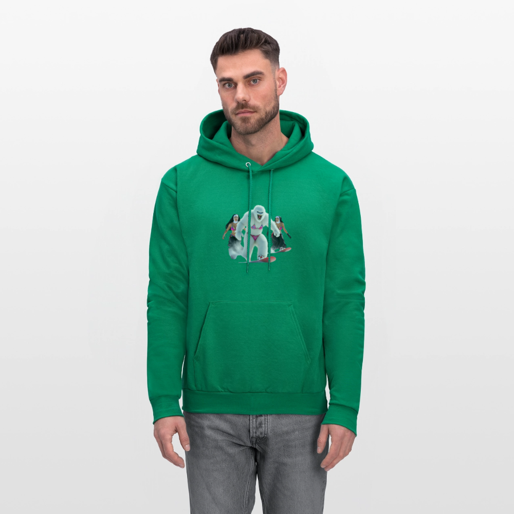 Bikini Abominable & Nuns Snowboarders Men's Hoodie - kelly green