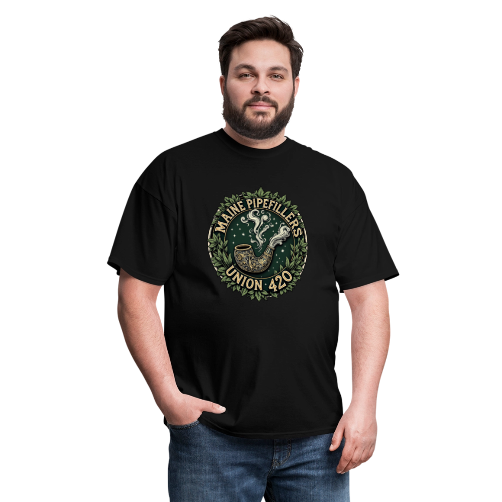 MAINE PIPEFILLERS UNION 420 TEE - black