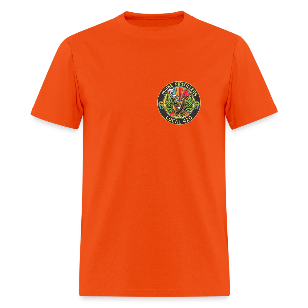 MAINE PIPEFILLERS LOCAL 420 Men's T-Shirt - orange